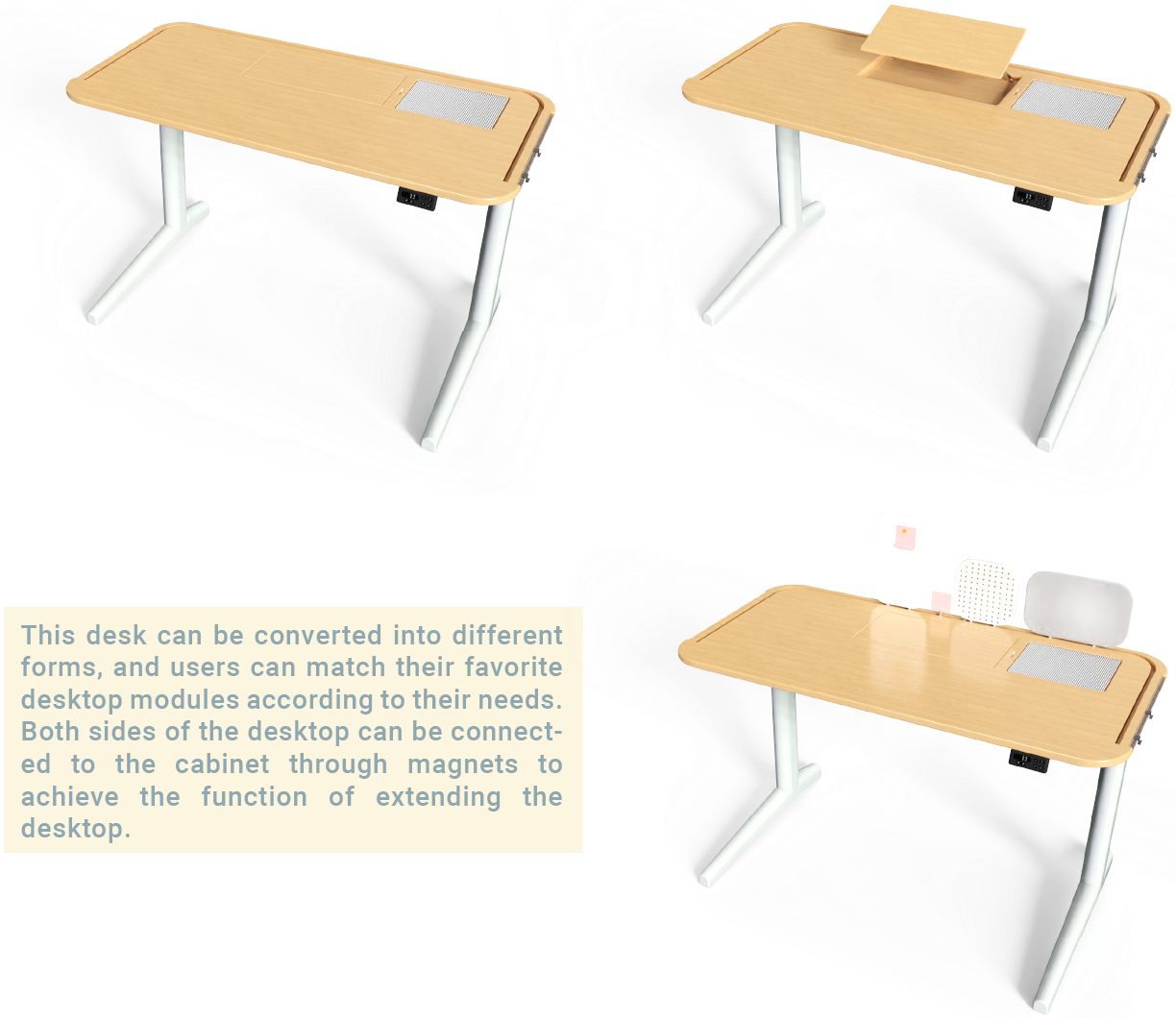 Different forms of the modular desk